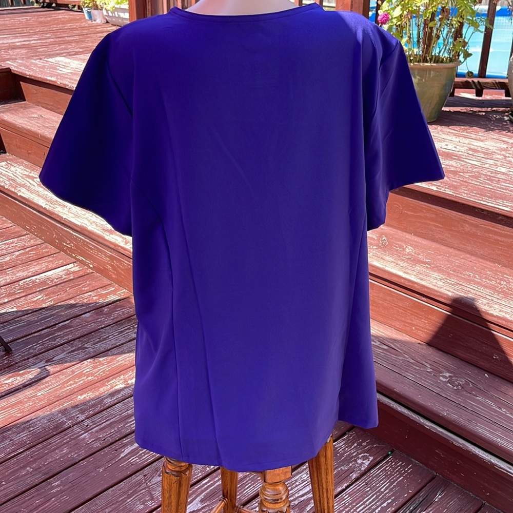 Dickies Stretch NWT EDS Essentials Medical Top Size 2XL - Bright Blue- NWT's - Picture 7 of 7